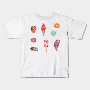 Dessert ice cream set Kids T-Shirt